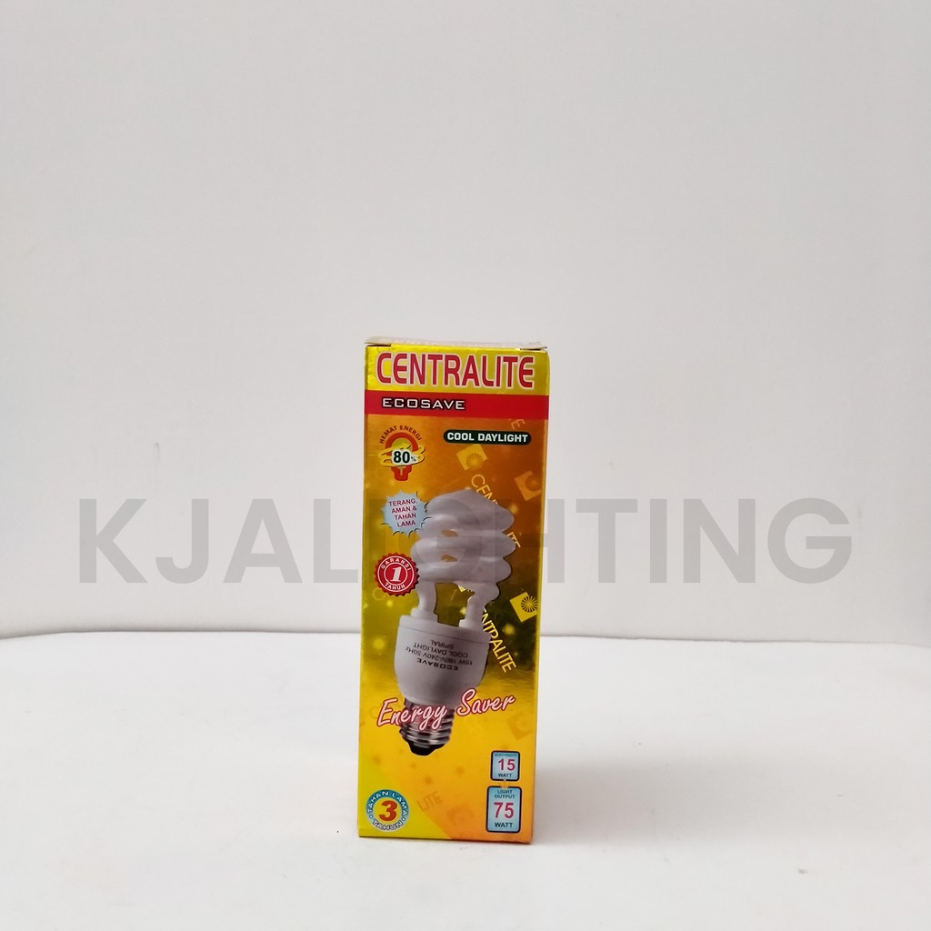 LAMPU BOHLAM CENTRALITE SPIRAL 15 WATT PUTIH