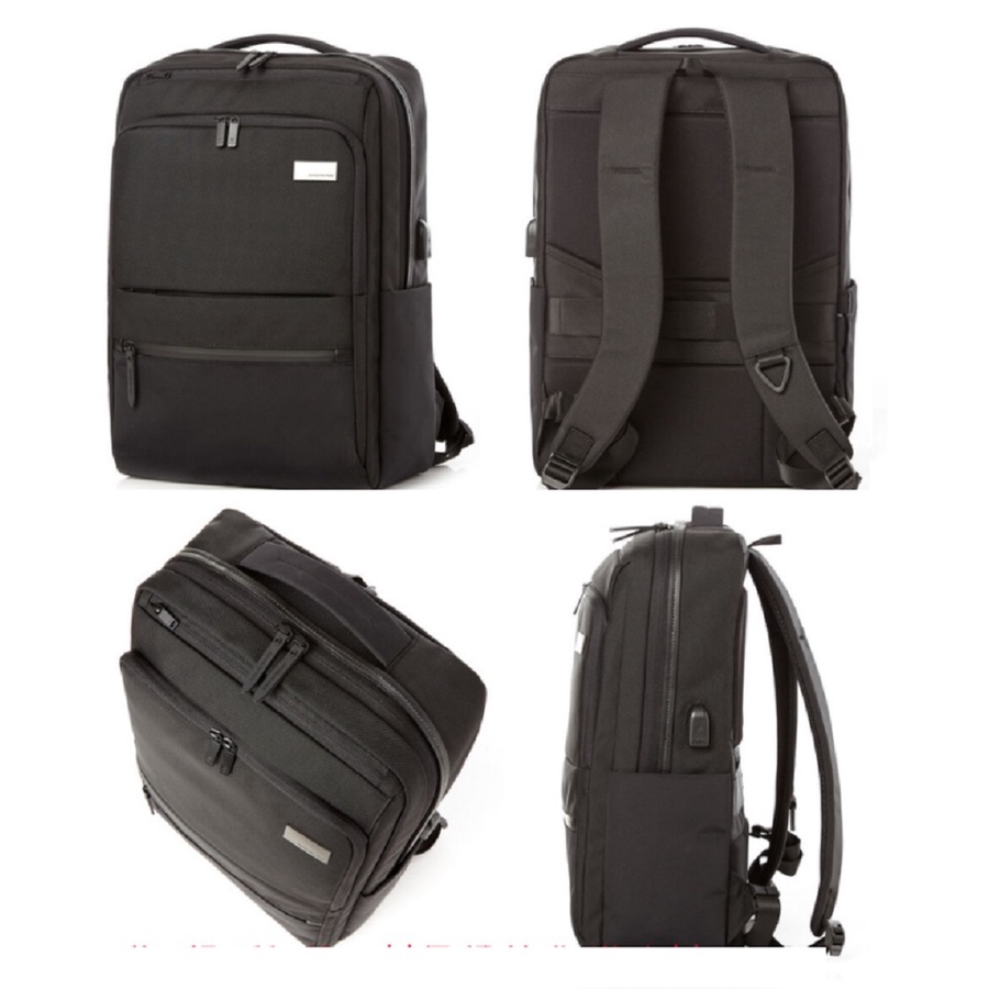 TAS RANSEL SAMSONITE BLUNTES BACKPACK WITH PADDED LAPTOP TAS PUNGGUNG WITH USB CHARGING SLOT