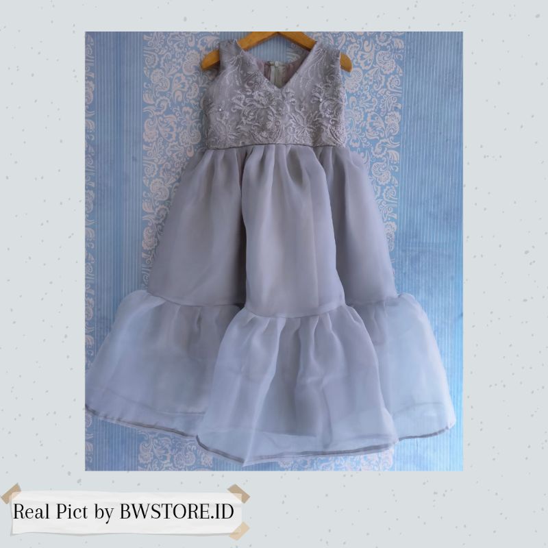 (BISA CUSTOM WARNA)Dress Pesta Anak Perempuan Variasi Brokat ~ Baju Pesta Anak Perempuan