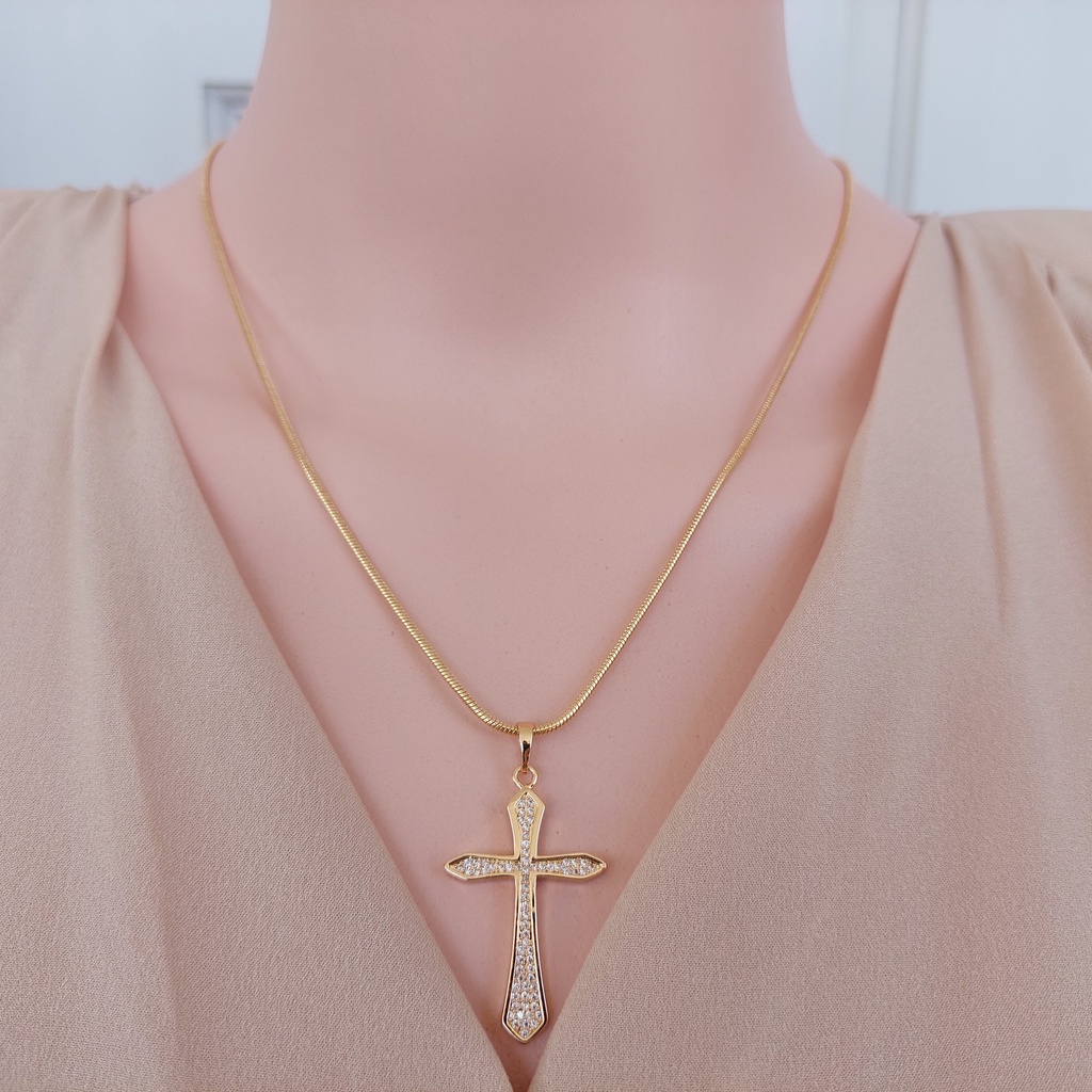 Kalung Salib Wanita Xuping - Kalung Salib 05