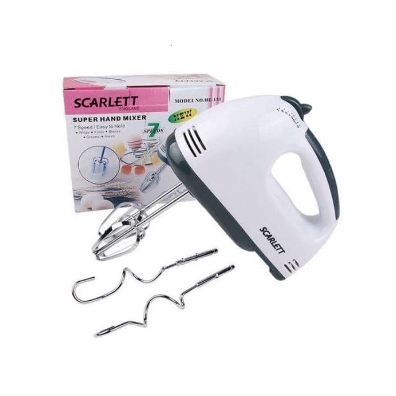 Beliajadulu88 Hand Mixer Scarlett Mikser Tangan 7 Kecepatan Pengaduk Adonan Kue Roti Mixer Murah Ber