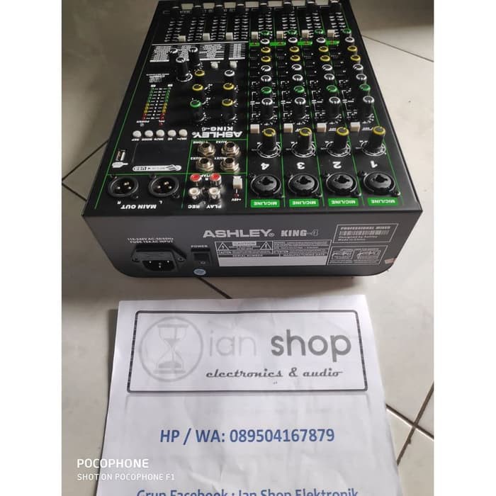 Jual Mixer Audio Ashley King4 4 Channel Efek Reverb Alesis USB Record ...