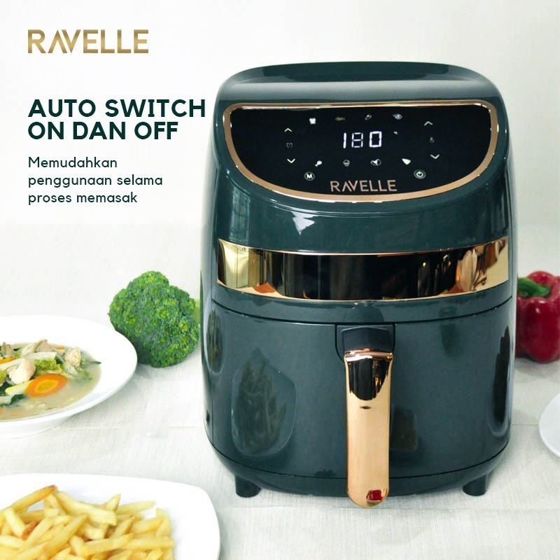 RAVELLE Digital Air Fryer 3.5 Liter Deep Fryer Goreng Tanpa Minyak RAF350/RAF350A