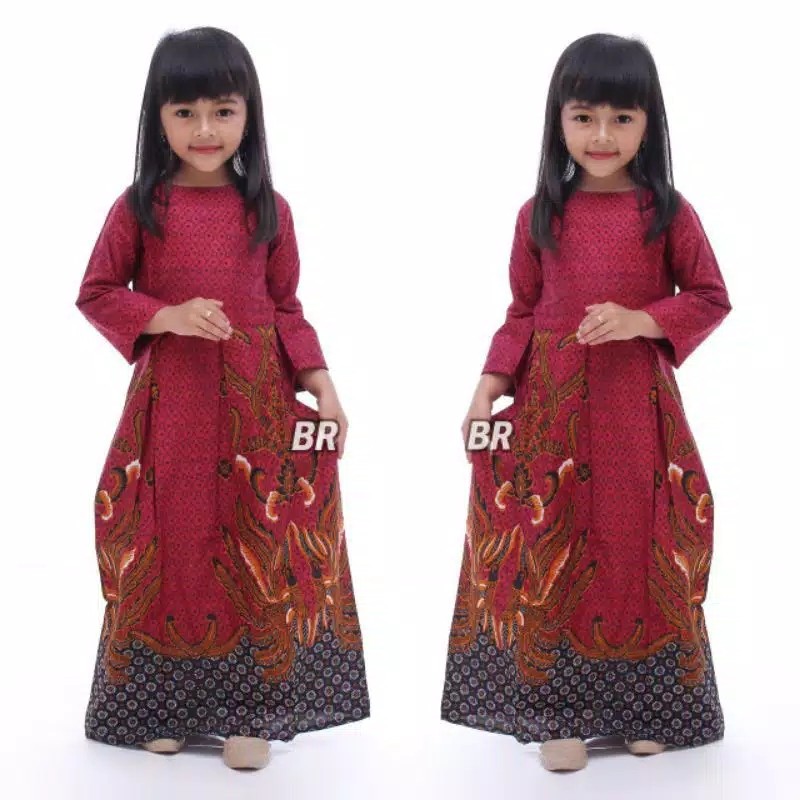 Batik Couple Keluarga Sania Ruffle Ori Ndoro Jowi Dnt Motif Tarantula Merah