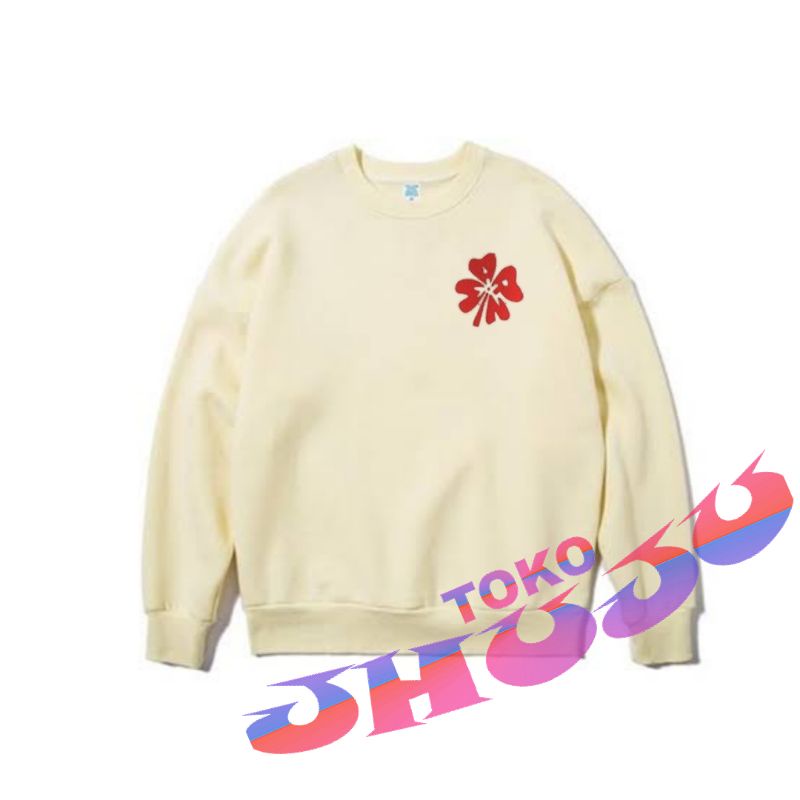 Basic Sweater Treasure Jeongwoo style RED FLORAL print