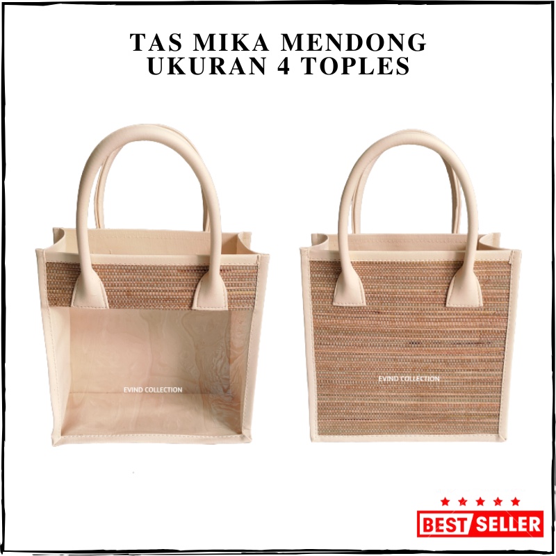 Tas Mika Parcel Ukuran 4 Toples Tas Hampers Mendong Mika Transparan