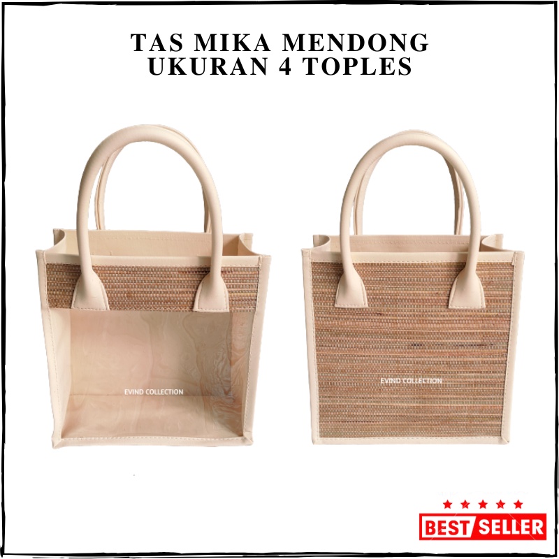 Tas Mika Parcel Ukuran 4 Toples Tas Hampers Mendong Mika Transparan