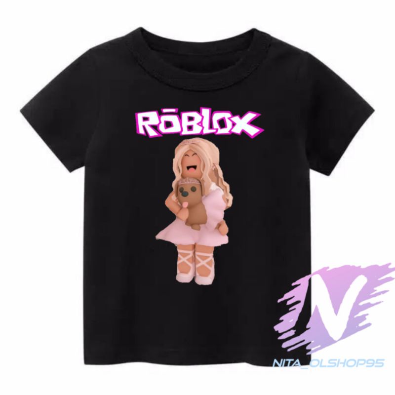 bisa bayar di tempat kaos anak roblox perempuan baju anak charakter kartun lucu