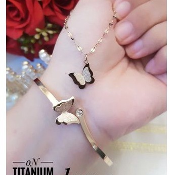 TiTanium set gelang kalung p123