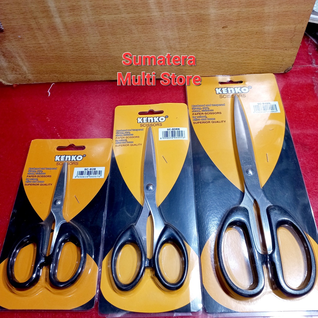 

Kenko Gunting Stainlesstell 4 , 6 , 8 inchi - Kualitas Bagus Bukan Kaleng kaleng.