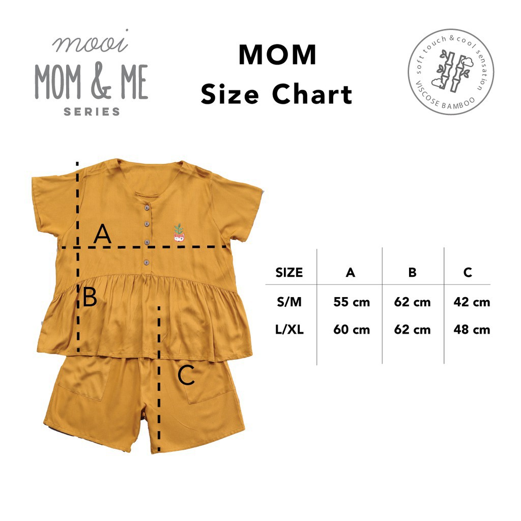 PROMO 7.7 PROMO BAJU LEBARAN MURAH Mooi Piyama mom and me Set Bamboo Viscose Setelan Baju Tidur Mama dan Anak MOMS KIDS DRESS MAM