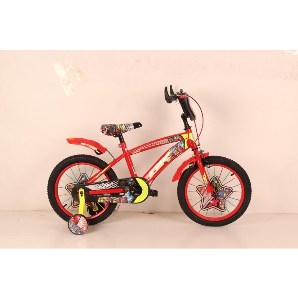 Sepeda BMX Anak Cowok 12 16 18 inch Melano DK Roda 4 Samping SNI Murah-2