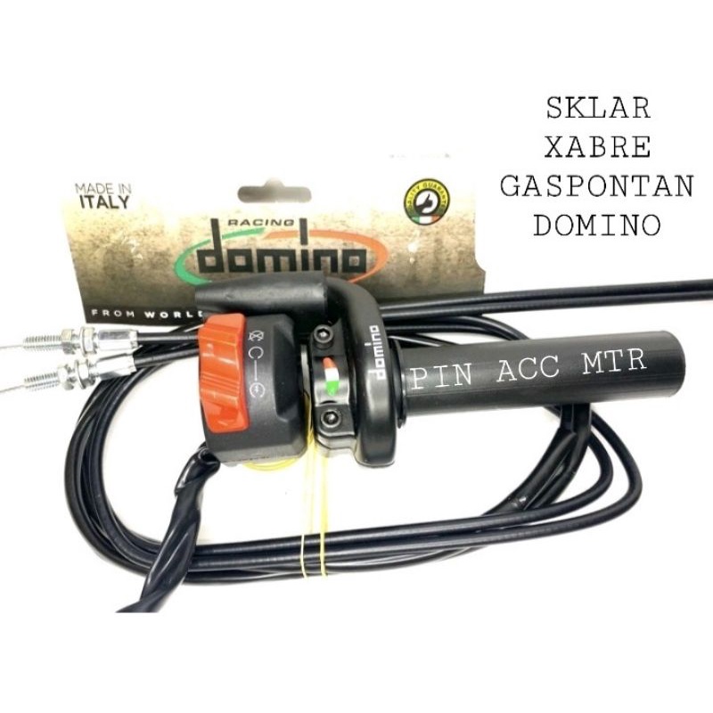 Paket Gas Spontan Domino 2 Kabel Plus Saklar Xabre Yamaha R15 R25 Vixion Ninja RR