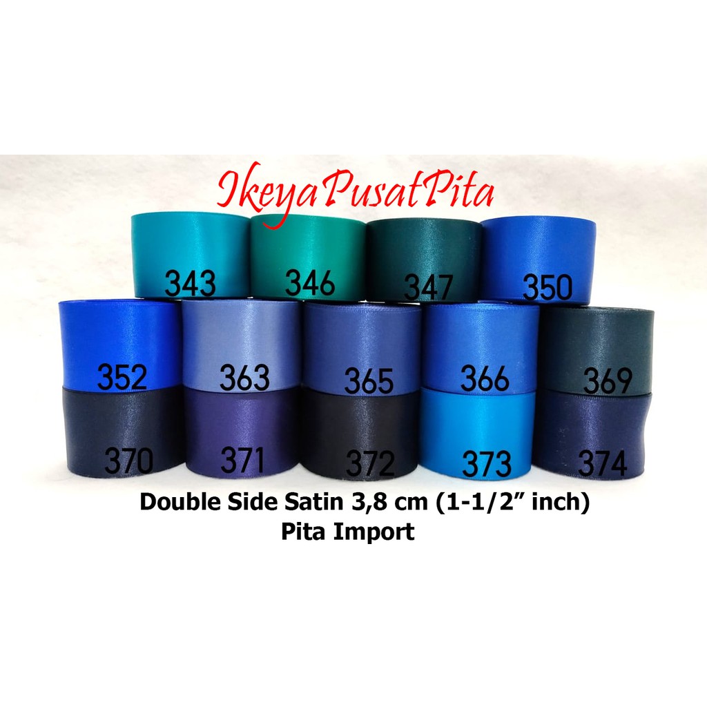 

(10 yard) Pita Satin Double Side Polos 3,8 cm (1-1/2" inch) | Pita import | Satin Ribbon 38 mm pg 7 | Toko Bahan Craft | Ikeya Pusat Pita