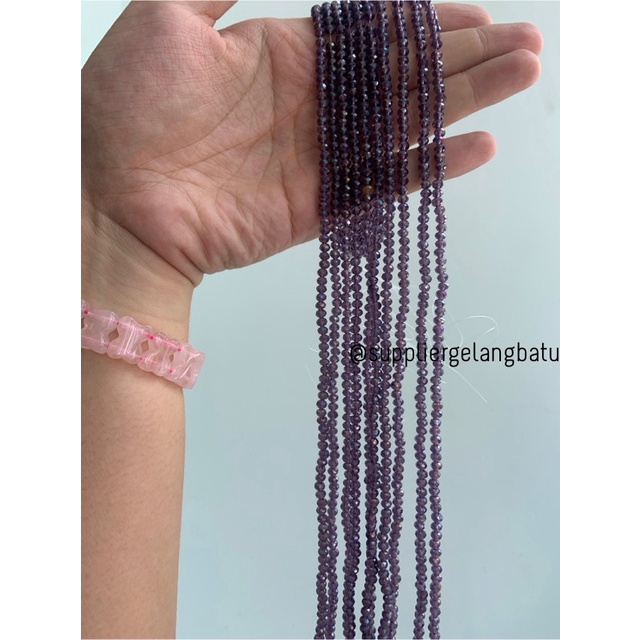 Crystal Ceko 4mm AMETHYST quartz UNGU kecubung KUARSA kuarsa kristal