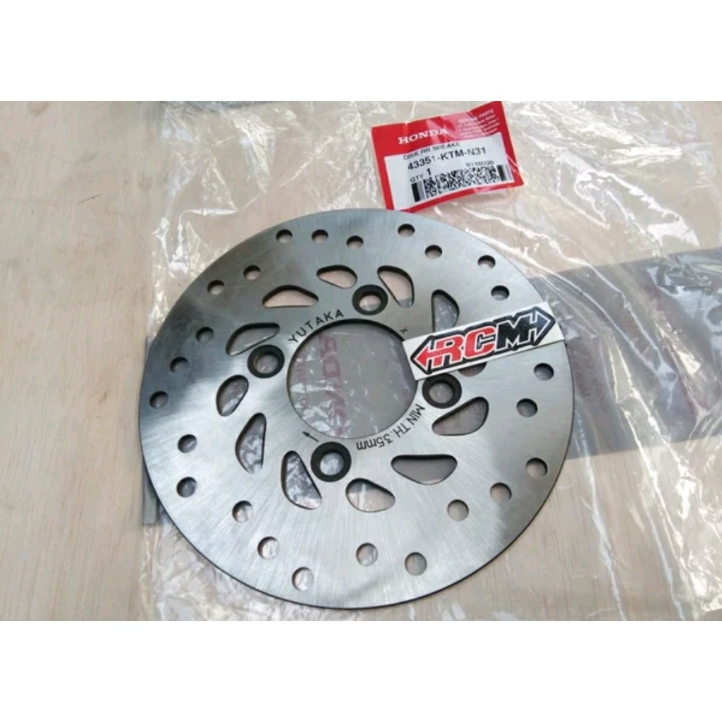 DISK DISC BRAKE PIRINGAN CAKRAM BELAKANG BLKNG BLKG SUPRA X 125 SUPRA-X 125 SUPRAX 125 ORI ORIGINAL HONDA AHM HGP ASLI 43351-KTM-N31