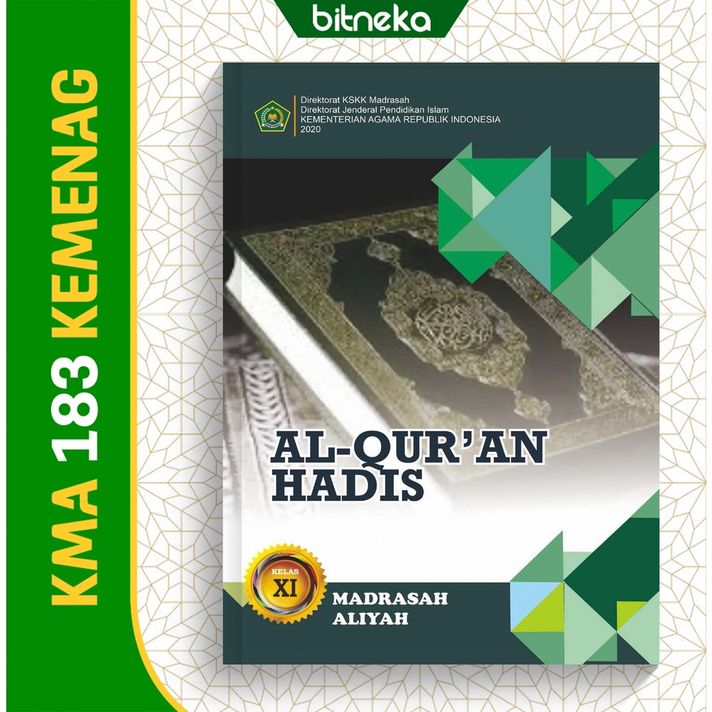 Jual Buku Siswa Al-Qur'an Hadis Kelas 11 MA KEMENAG KMA 183 | Shopee ...