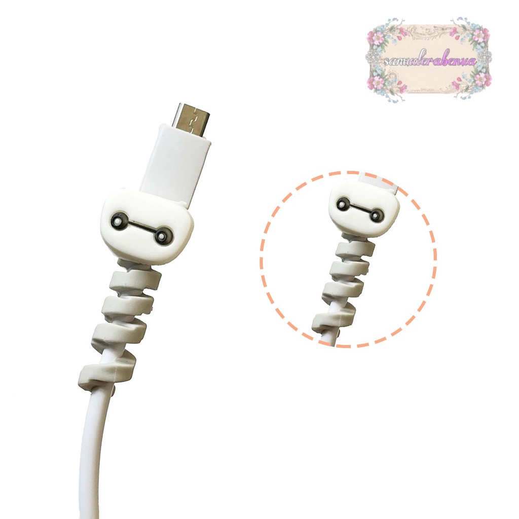 Cable Saver TWIST Cable Protector SPIRAL Pelindung Ujung Kabel karakter android SB3717