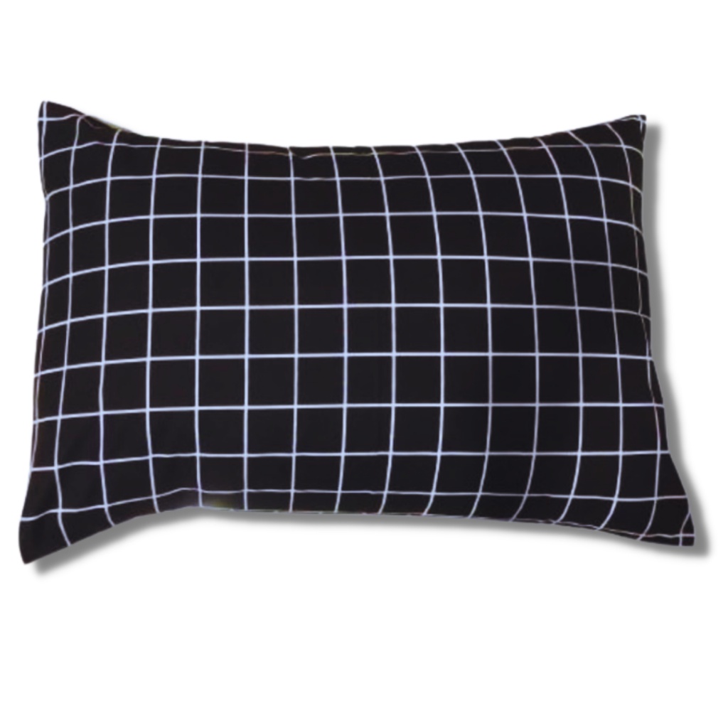 SARUNG BANTAL GULING MOTIF KOTAK HITAM MURAH