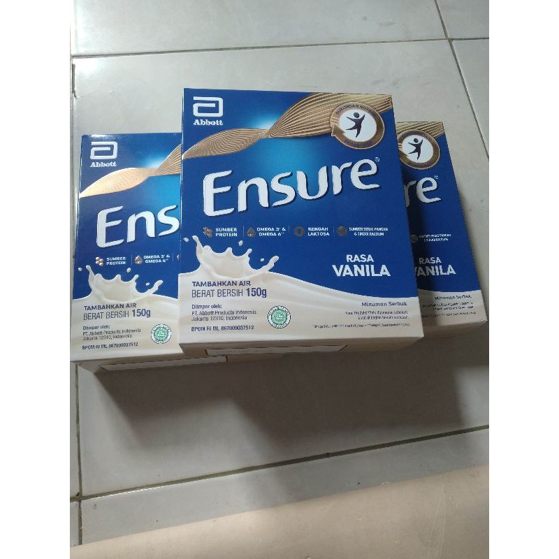 

susu ENSURE rasa vanila 150gr susu dewasa (kotak)