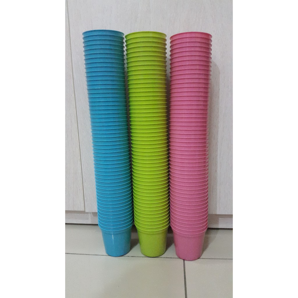 Pot Bibit plastik warna 8cm | Pot Ice Cream Es Krim Grosir Pot Bunga