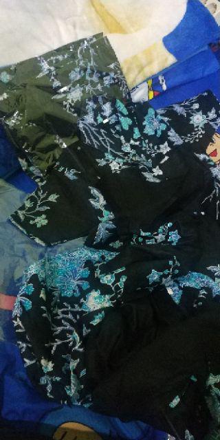 Baju Batik Kapel Keluarga/batik Cibulan Biru/batik Ayah Anak