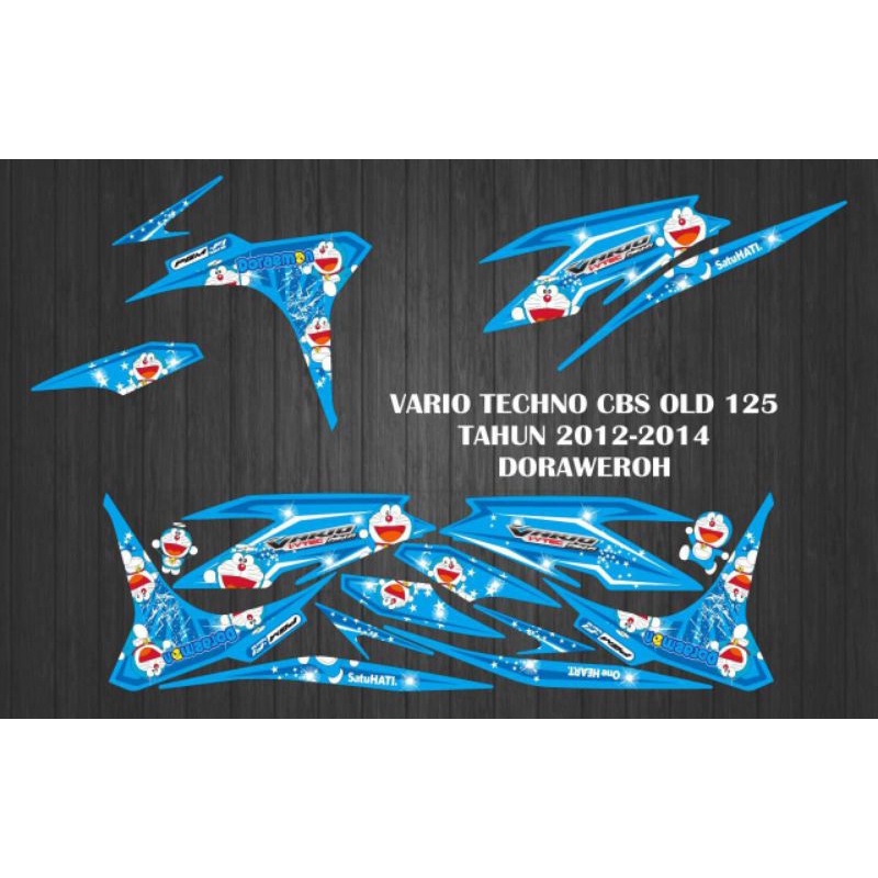 STIKER STRIPING DECAL VARIO TECHNO CBS old 125 th 2012-2014 doraemon