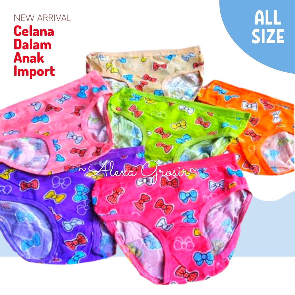 Undies / Celana Dalam Anak perempuan Impor / Celana Dalam Anak Lucu Murah motif bergambar