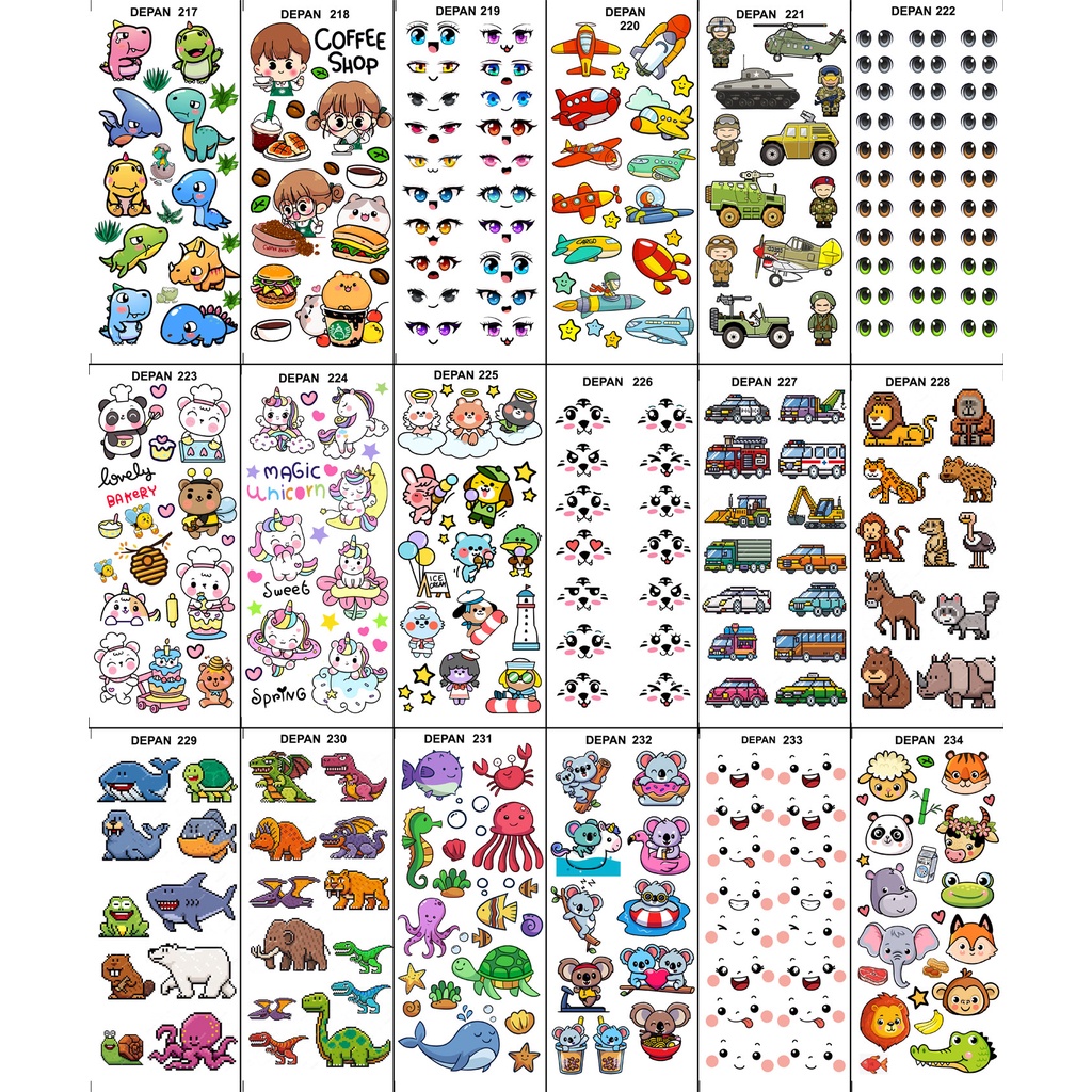 

Edible Stamp / Sticker Makanan 217 - 234