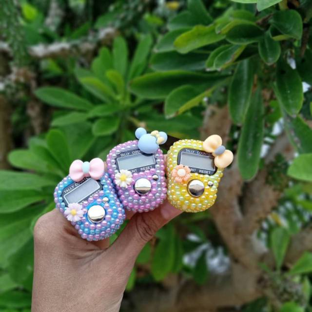 [READY JAKARTA] Tasbih Digital Swarovski cantik kristal diamond murah hijab pashmina syari mukenah