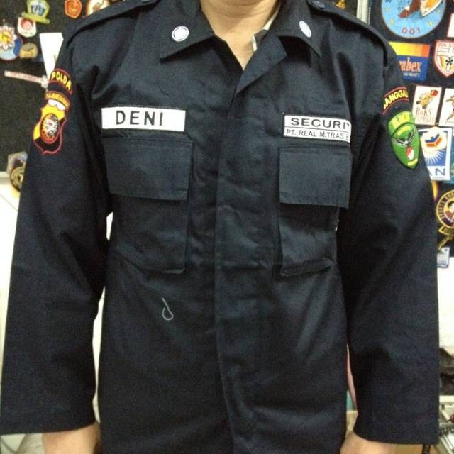 Baju satpam PDL / seragam satpam PDL security bordir baju celana satpam