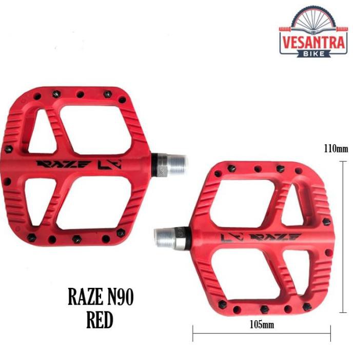 Raze N90 Nylon Fiber Pedal Sepeda Bearing Red