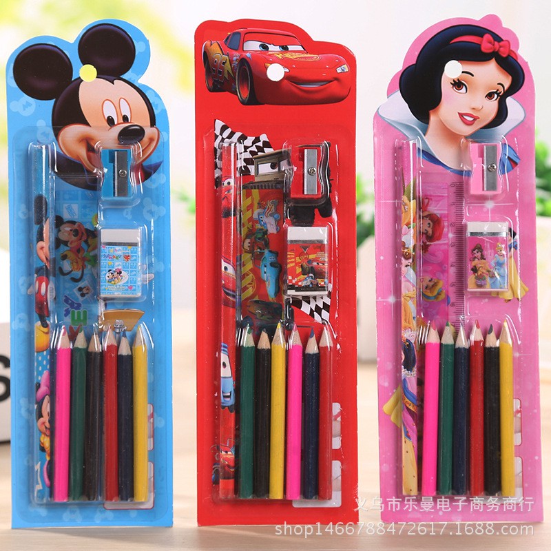 Set Alat Tulis Anak Pensil Warna Anak Karakter Lucu Murah Produk Import h103 Al B9