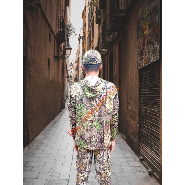 Setelan Camo Satu Set Baju Stelan Berburu Hunting Realtree Camo Mossy Perbakin Set 5 Pcs Lengkap