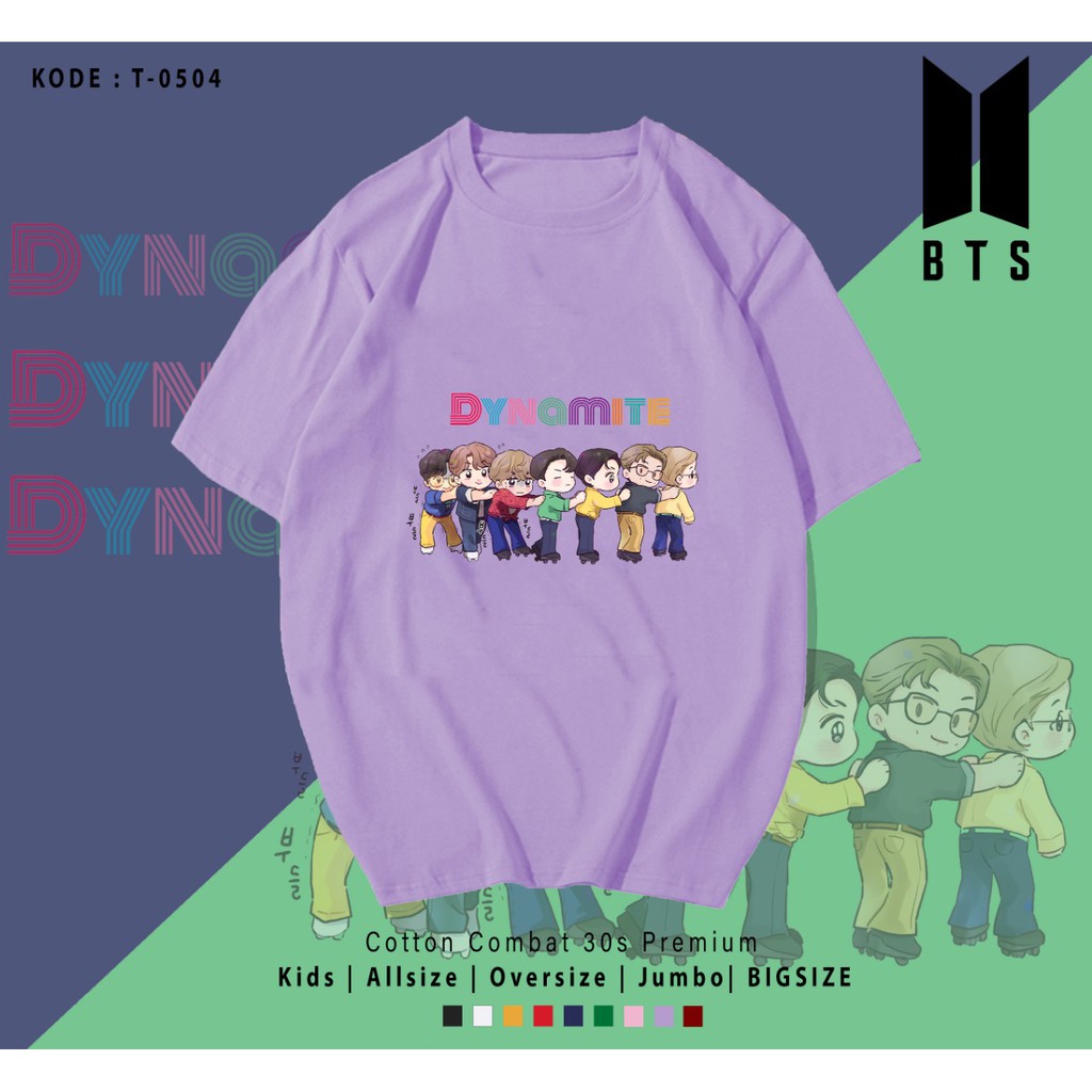 T-SHIRT BTS DYNAMITE UNISEX / TERMURAH BAJU KAOS KATUN LENGAN PENDEK / TUMBLR TEE / TERMURAH