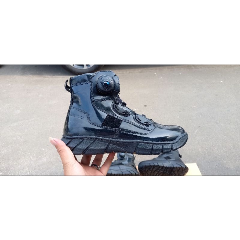 sepatu Pdh midtrack kilap WB tali putar