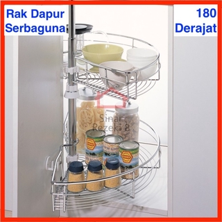 Jual Rak Dapur Taco Sudut 180 Derajat Putar Serbaguna Panci Wajan Ujung