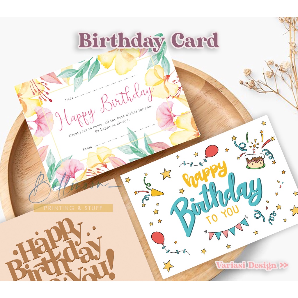 Jual Kartu Ucapan Birthday Card Greeting Card Ulang Tahun Bd02