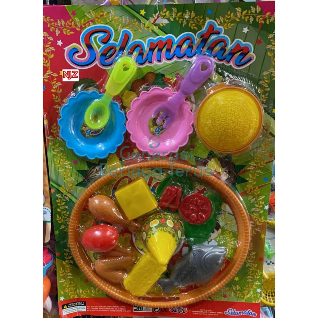 Mainan Anak Perempuan Masak Masakan Nasi Tumpeng Kuning Selamatan