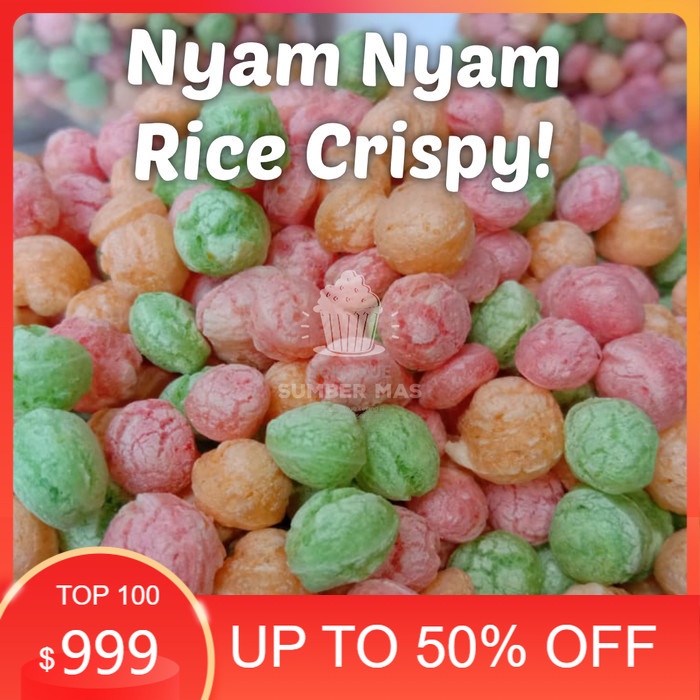 

Makanan Ringan NYAM NYAM /RICE CRISPY / CRISPY RICE 500 GR / KILOAN Terima kasih,,, Thanks