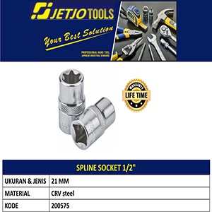 Socket 21mm JETJO TOOLS 200575 / Spline Socket 1/2" LAKONI PRO