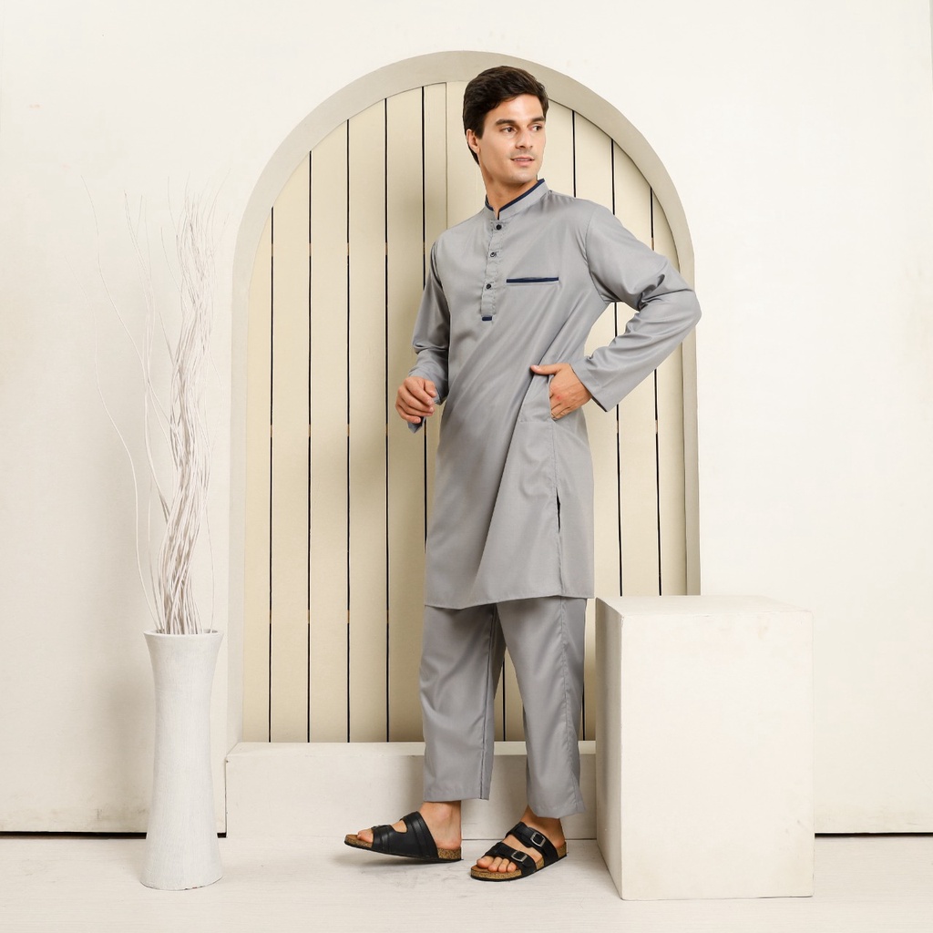 Gamis Pria Setelan / Kurtah Pakistan / Koko AL BAARI (SD-091)