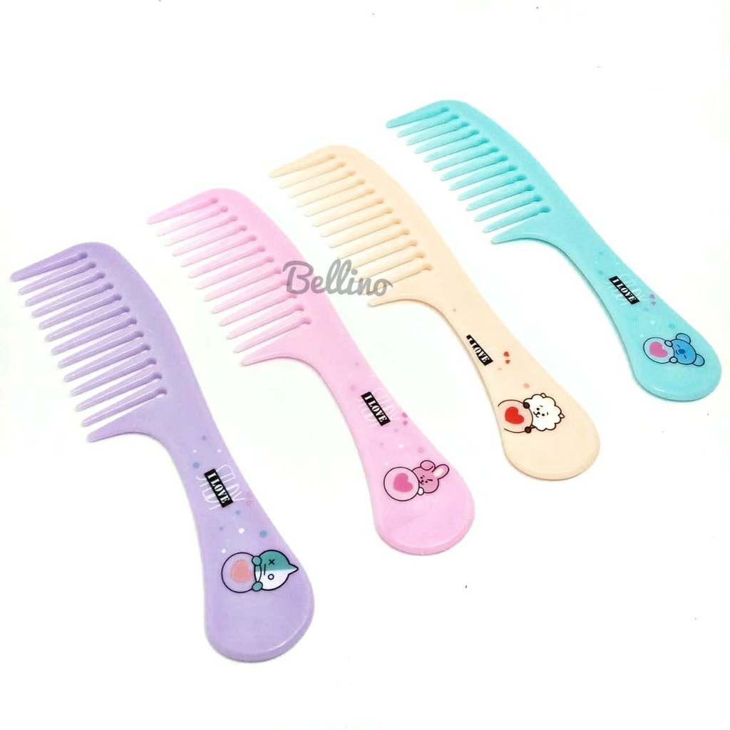 1Pcs Sisir Rambut Wanita Renggang Anti Rontok Motif Karakter Lucu 20cm / Sisir Gagang Anti Kusut