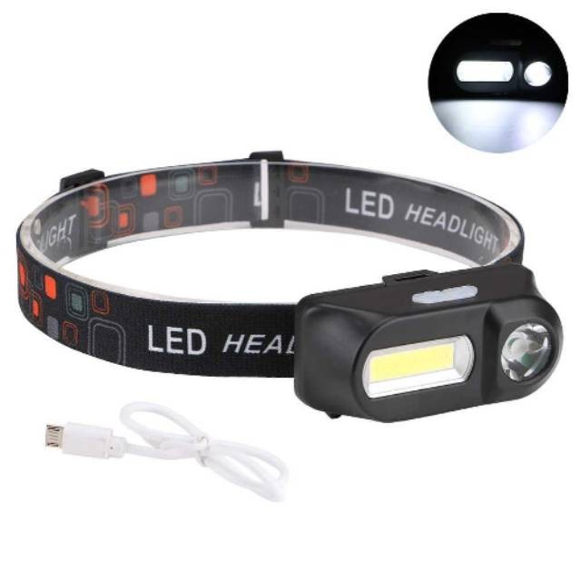 Headlamp Senter Kepala COB LED KX1804 XPE Outdoor Camping Light