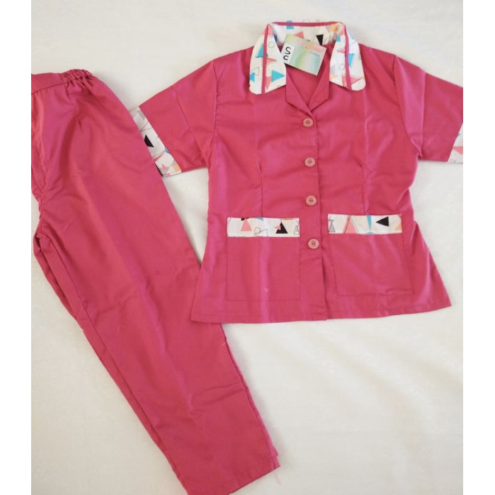 Babyland Baju seragam suster S M L xl xxl babysitter perawat nanny celana panjang