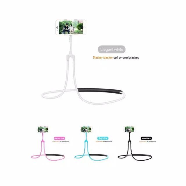 MEDAN HANAISO New Q Lazypod Leher / Lazypod Neck Holder Hp flexible / Untuk HP Max 6 inch