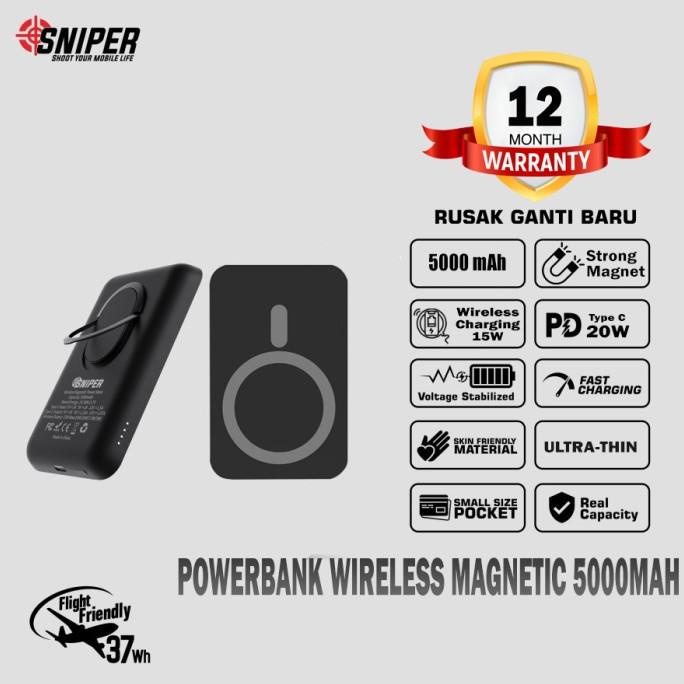 SNIPER POWERBANK WIRELESS MAGNETIC MAGSAFE