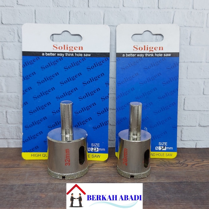 Mata Bor Kaca Mata Bor Keramik Granit SOLIGEN 26mm 32mm