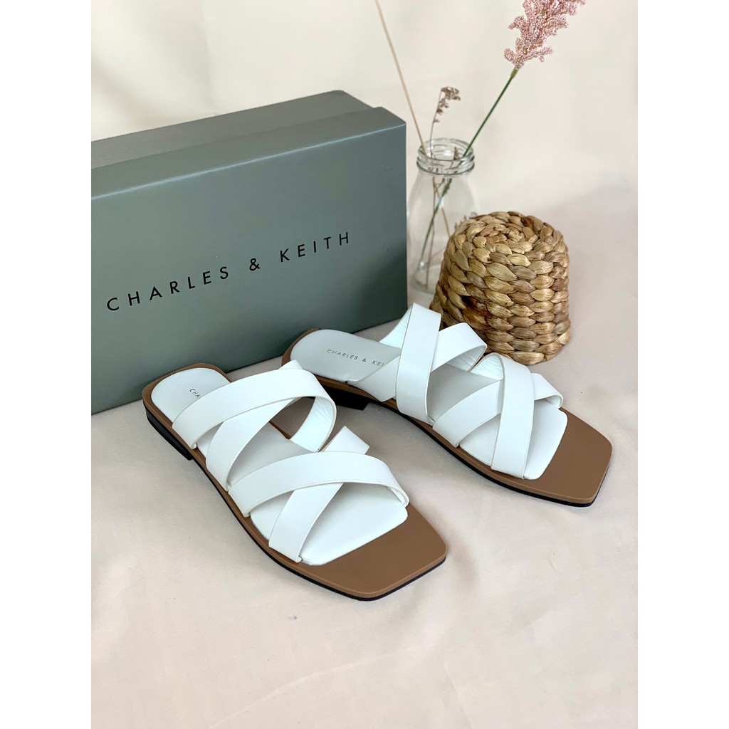 [7.7 Boombastis Sale⚡] - SANDAL WANITA CKS444 CROSSOVER TEXTURED FLAT SENDAL BRANDED PREMIUM IMPORT