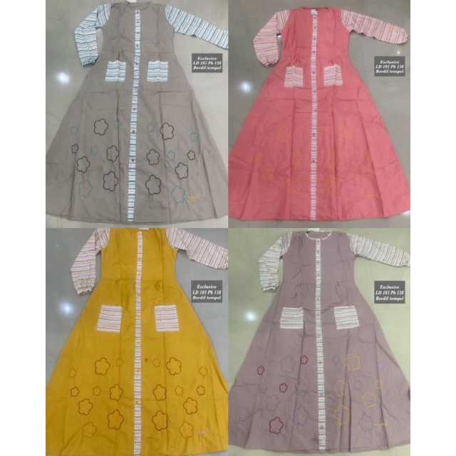GAMIS REPLICA DANNIS TERBARU / GAMIS KATUN COMBINASI SALUR / NINOS / DANIS